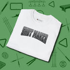Shot Maker Billiards T-Shirt, folded view, in White earns respect before the first shot