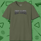 Shot Maker Billiards T-Shirt, front view, in Military Green for players who live the game