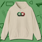 Six Seven Hoodie, front view, in Sand cool under pressure, hot on the eyes