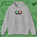 Six Seven Hoodie, front view, in Sport Grey smart enough for the felt and the street