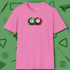 Six Seven T-Shirt, front view, in Azalea from chalk to clutch, look the part