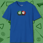 Six Seven T-Shirt, front view, in Royal an extension of your pool persona