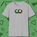 Six Seven T-Shirt, front view, in Sport Grey an extension of your pool persona