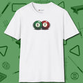 Six Seven T-Shirt, front view, in White play in style, win in silence