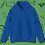 Skull & Chains Nine Ball Hoodie, front view, in Royal