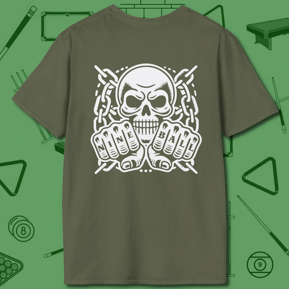 Skull & Chains Nine Ball T-Shirt