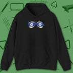Smooth Shades Hoodie, in Black color, billiards shirt, front view