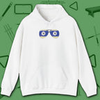 Smooth Shades Hoodie, in White color, billiards shirt, front view