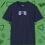 Smooth Shades T-Shirt, in Navy color, billiards shirt, front view