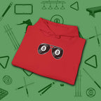 Smooth Shades Hoodie, in Red color, billiards shirt, folded view