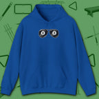 Smooth Shades Hoodie, in Royal color, billiards shirt, front view