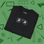 Smooth Shades T-Shirt, in Black color, billiards shirt, folded view