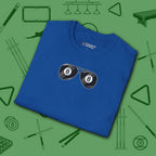 Smooth Shades T-Shirt, in Royal color, billiards shirt, folded view
