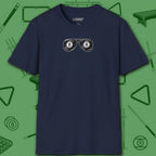 Smooth Shades T-Shirt, in Navy color, billiards shirt, front view