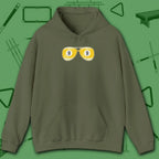 Smooth Shades Hoodie, in Military Green color, billiards shirt, front view