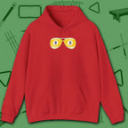 Smooth Shades Hoodie, in Red color, billiards shirt, front view