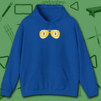 Smooth Shades Hoodie, in Royal color, billiards shirt, front view
