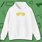 Smooth Shades Hoodie, in White color, billiards shirt, front view