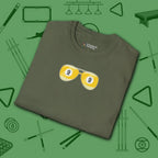 Smooth Shades T-Shirt, in Military Green color, billiards shirt, folded view