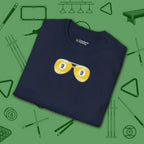 Smooth Shades T-Shirt, in Navy color, billiards shirt, folded view