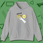 Snap The Nine Hoodie, front view, in Sport Grey from chalk to clutch, look the part