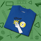 Snap The Nine T-Shirt, folded view, in Royal break, run out, turn heads — repeat