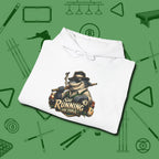 Still Running Shark Hoodie, folded view, in White table-tested, street-approved style