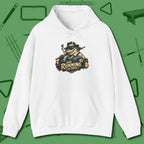 Still Running Shark Hoodie, front view, in White it’s not a hobby — it’s a lifestyle