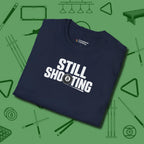 Still Shooting T-Shirt, folded view, in Navy as serious as your stroke