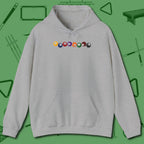 Swearing Balls Hoodie, front view, in Sport Grey confidence stitched in every seam