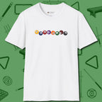 Swearing Ball T-Shirt, front view, in White confidence stitched in every seam