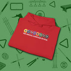 Swearing Pool Balls Hoodie, in Red color, billiards hoodie, folded view