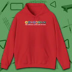 Swearing Pool Balls Hoodie, in Red color, billiards hoodie, front view