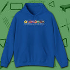 Swearing Pool Balls Hoodie, in Royal color, billiards hoodie, front view