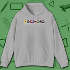 Swearing Pool Balls Hoodie, in Sport Grey color, billiards hoodie, front view