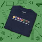 Swearing Pool Balls T-Shirt, in Navy color, billiards shirt, folded view