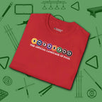 Swearing Pool Balls T-Shirt, in Red color, billiards shirt, folded view