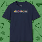 Swearing Pool Balls T-Shirt, in Navy color, billiards shirt, front view