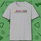 Swearing Pool Balls T-Shirt, in Sport Grey color, billiards shirt, front view