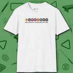 Swearing Pool Balls T-Shirt, in White color, billiards shirt, front view