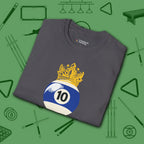Table Royalty T-Shirt, in Charcoal color, billiards shirt, folded view
