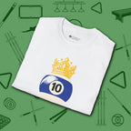 Table Royalty T-Shirt, in White color, billiards shirt, folded view