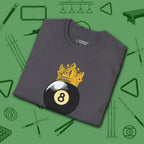 Table Royalty T-Shirt, in Charcoal color, billiards shirt, folded view