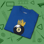 Table Royalty T-Shirt, in Royal color, billiards shirt, folded view