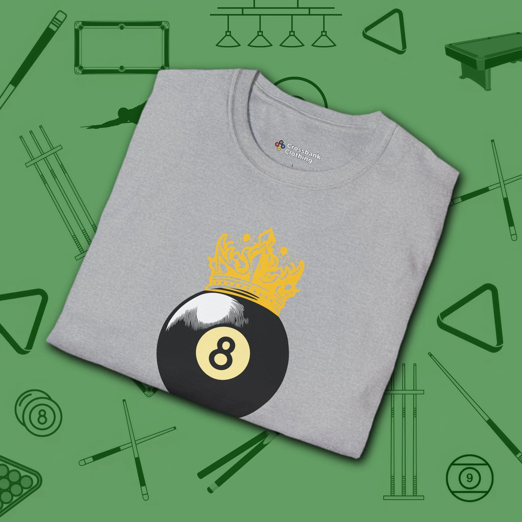 Table Royalty T-Shirt, in Sport Grey color, billiards shirt, folded view