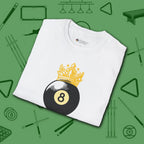 Table Royalty T-Shirt, in White color, billiards shirt, folded view