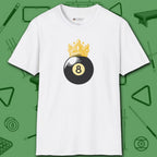 Table Royalty T-Shirt, in White color, billiards shirt, front view