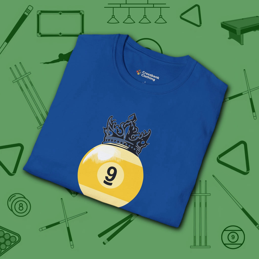 Table Royalty T-Shirt, in Royal color, billiards shirt, folded view