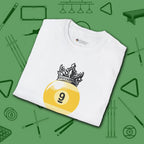 Table Royalty T-Shirt, in White color, billiards shirt, folded view