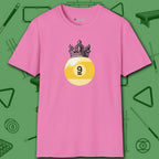 Table Royalty T-Shirt, in Azalea color, billiards shirt, front view